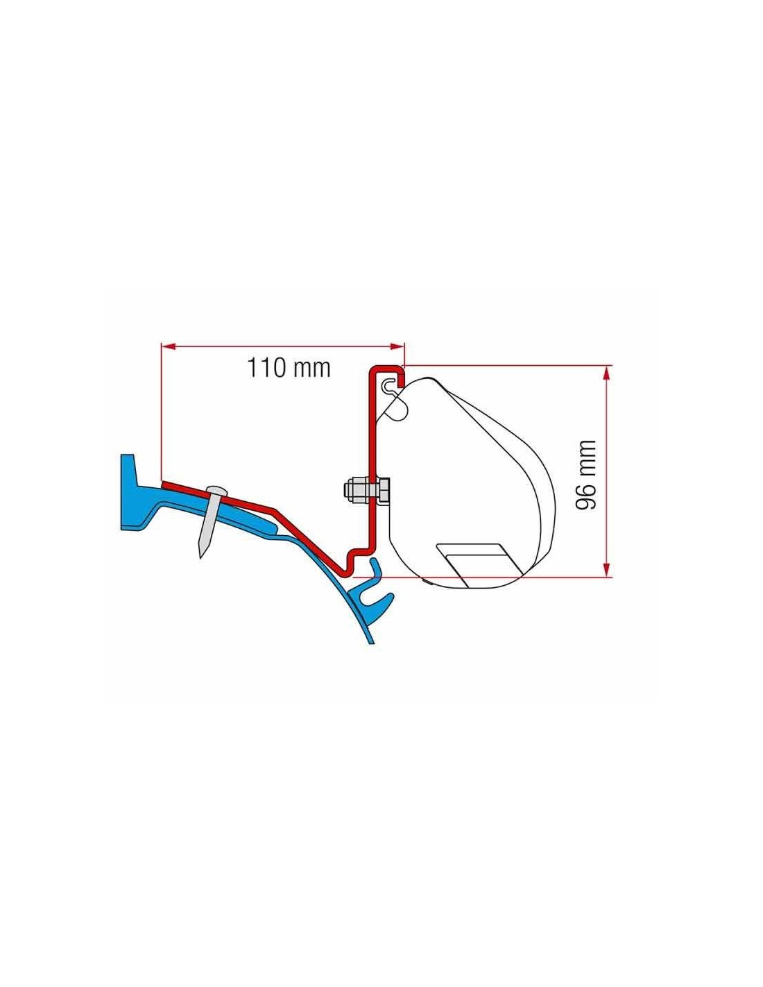 Adaptador Toldos Manual F Pro Ford Custom Capland Capfun Fiamma Reimo