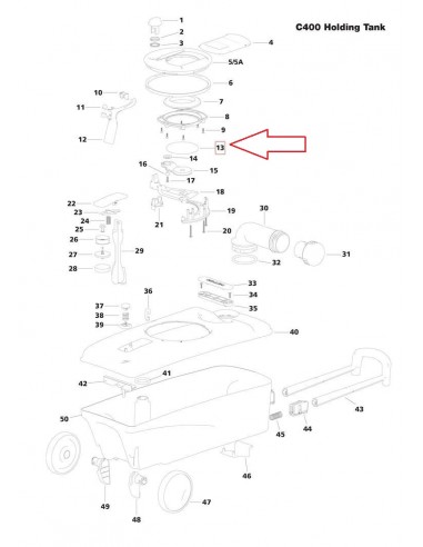 Repuesto tapa blade para cassette thetford