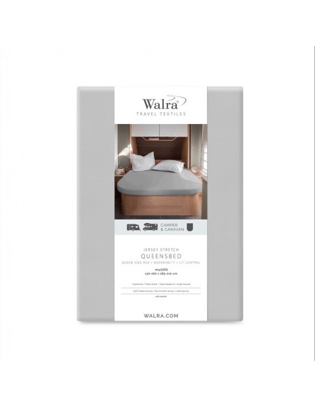 Sabana ajustable gris Queen 130x185