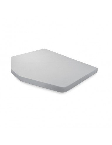 Sábana ajustable gris para cama francesa izquierda