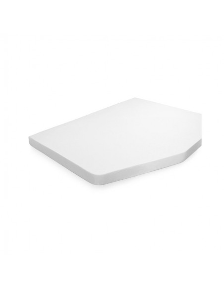 Protector blanco para cama francesa derecha