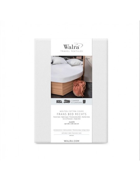Protector blanco para cama francesa derecha