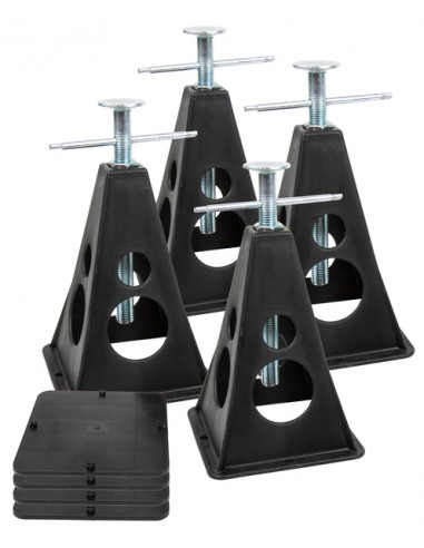 Kit de 4 caballetes de plástico para caravanas