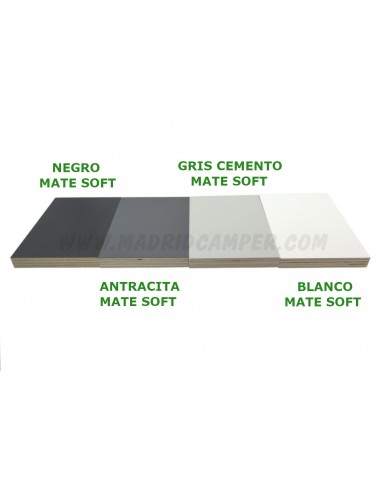 Tablero de chopo HPL gris Cemento mate 15mm