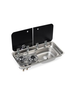 Cocina 2 fuegos mas fregadero a derecha Carbest