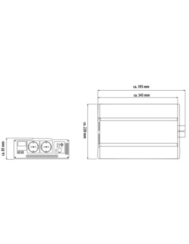 Inversor Carbest de 1000W con prioridad de red