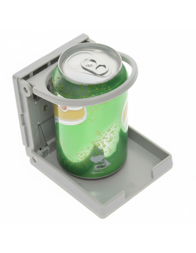 Porta latas plegable Gris