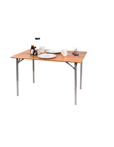 Mesa de Camping con tablero de bambú