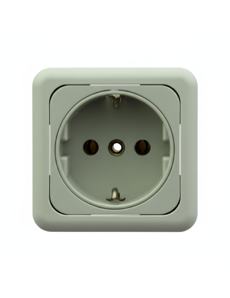 Enchufe Stuko 220V CBE Gris Claro