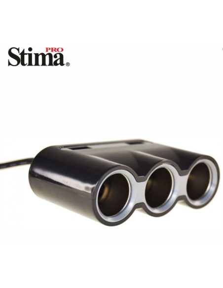 Adaptador de Mechero x3 Tomas 12v/24v 10A x2 USB