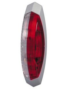Luz de gálibo bicolor zócalo gris Izquierda