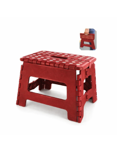 Escalon plegable compacto rojo