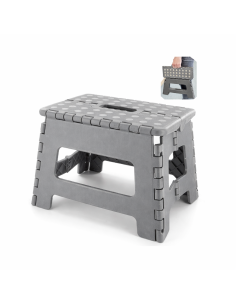 Escalon plegable compacto gris medio 2