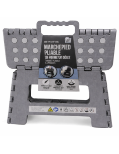 Escalon plegable compacto gris medio