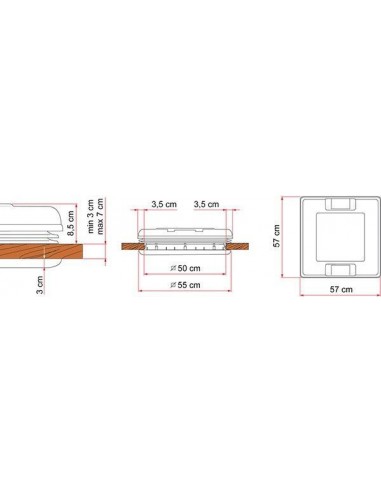 CLARABOYA VENT 50X50 CRYSTAL ( FIAMMA )