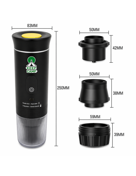 Cafetera portátil recargable