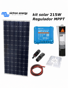 Kit solar 215W + MPPT 75/15 VICTRON