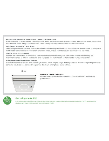 Aire acondicionado EZA Smart Power Twin 3600W