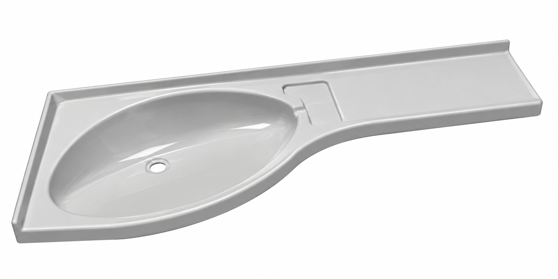 Lavabo a la izquierda con encimera