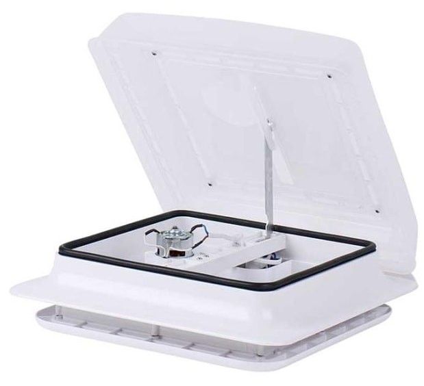 Claraboya Carbest blanca 28X28 con ventilador
