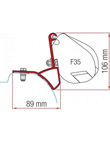 ADAPTADOR PARA KIT RENAULT TRAFIC - RAPIDO MIRANDE S - OPEL VIVARO - FIAT TALENTO - NISSAN NV300