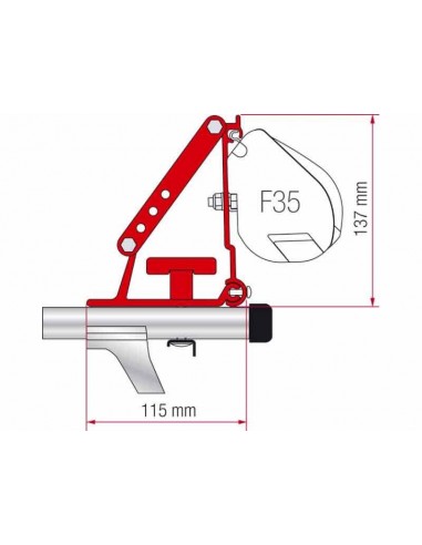 ADAPTADOR FIAMMA PARA BARRA DE TECHO F35 PRO