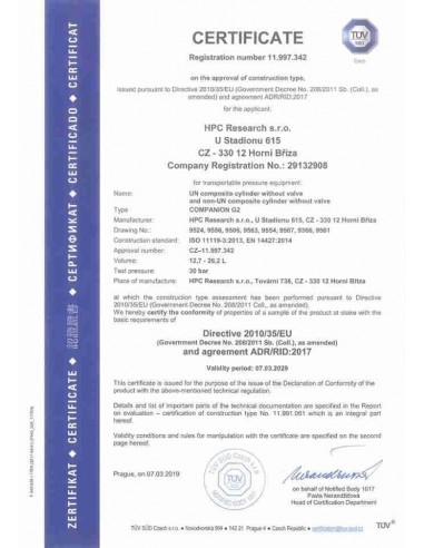 KIT A1 BOTELLA GLP RECARGABLE mono valvula sin indicador