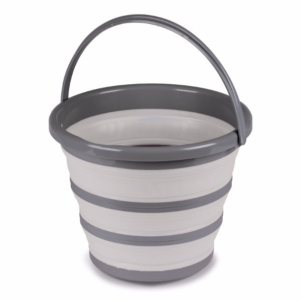 Cubo plegable 10 L Gris
