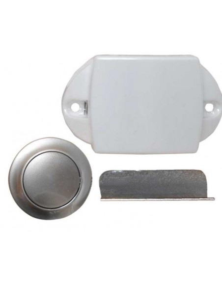 Cierre de armario Push-Lock cromado mate
