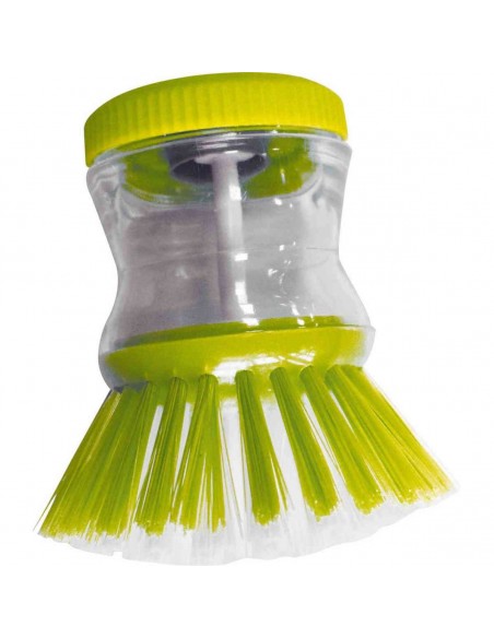 Cepillo para fregar con depósito de detergente