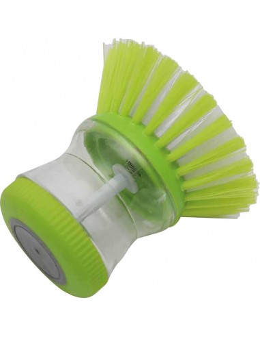 Cepillo para fregar con depósito de detergente