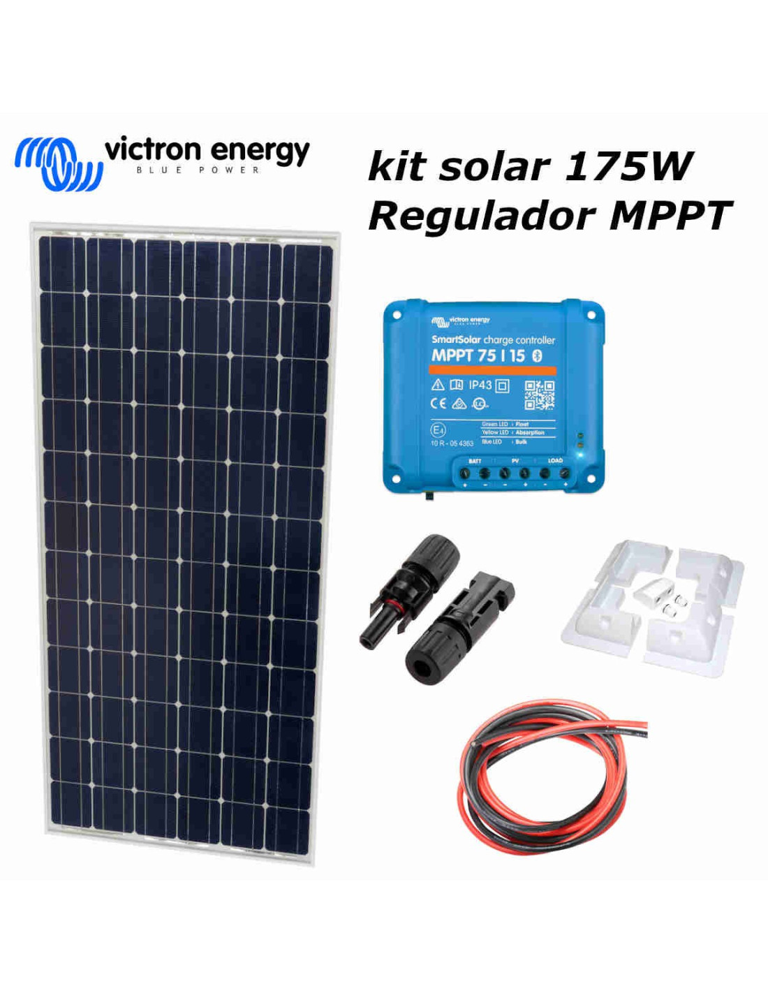 Kit placa solar 140w +MPPT