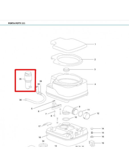 Bomba de pistón thetford porta potti 335