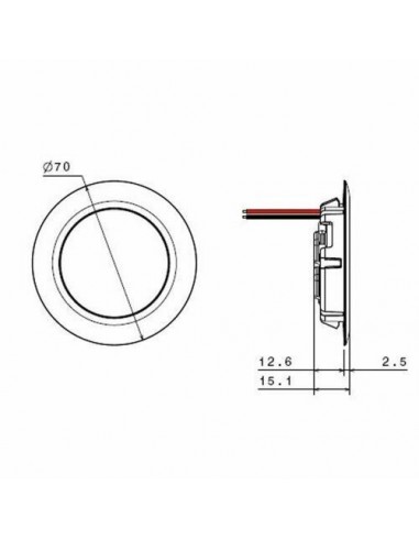 Foco LED níquel encastrar 150 lumen