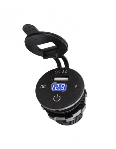 Voltimetro LED con toma USB 3.0 serie black