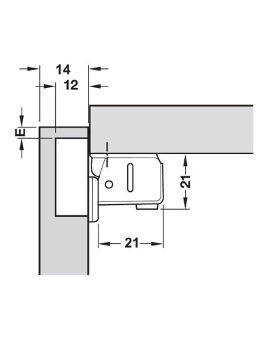Mini bisagra de puerta Cer720