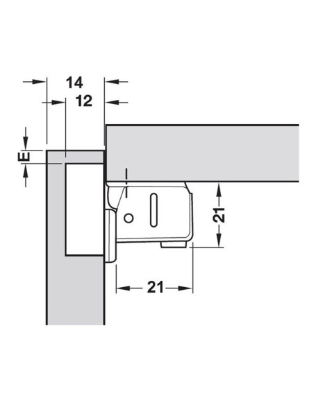 Mini bisagra de puerta Cer720