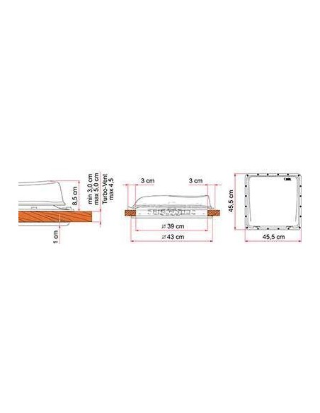 CLARABOYA TURBO VENT PREMIUM BLANCA