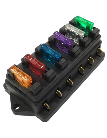 caja porta fusibles 6 vias automoción camper autocaravana