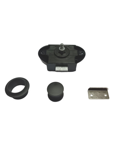 cierre armario cajón de botón push lock negro mate camper autocaravana