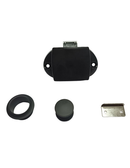 Cierre de armario Push-Lock Negro mate