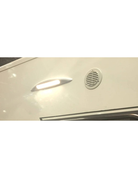Plafon exterior Led 65 cm Gris metalizado