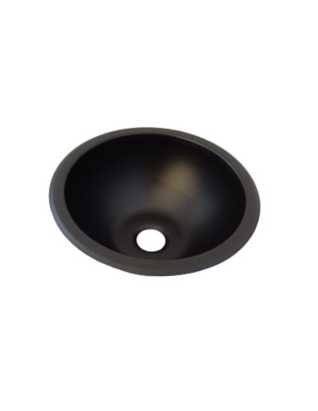 fregadero lavabo redondo negro mate 26 cm camper caravana