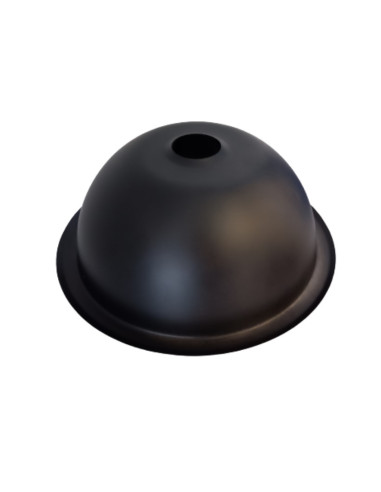 Fregadero negro mate redondo de 265 mm