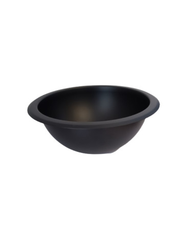 Fregadero negro mate redondo de 265 mm