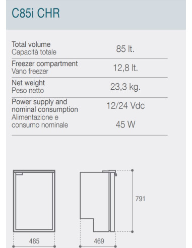 Frigorífico 85 litros VITRIFRIGO C85i
