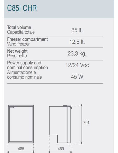 Frigorífico 85 litros VITRIFRIGO C85i