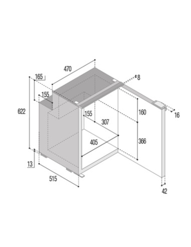 Frigorífico 90 litros VITRIFRIGO C90i