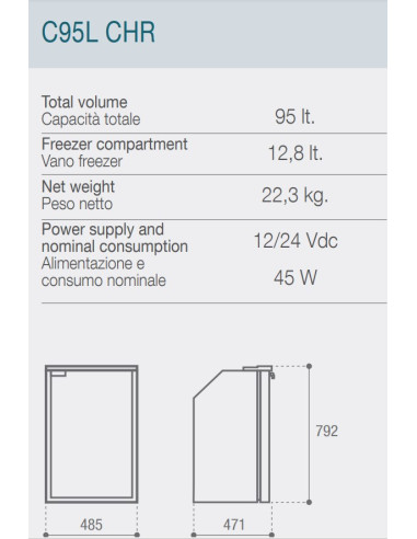 Frigorifico VITRIFRIGO C95L compresor externo