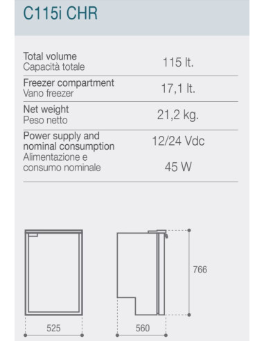 Frigorífico 115 litros VITRIFRIGO C115i